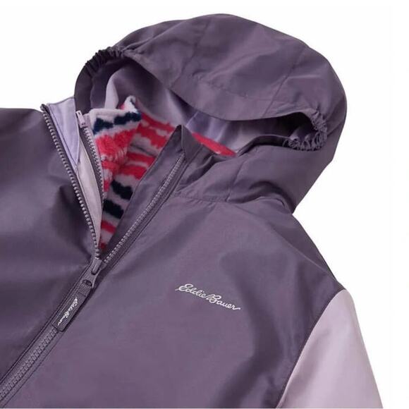 Eddie Bauer Girl's Jacket Coat 3 in 1 System Paradise Lilac Small NWT - Picture 4 of 8